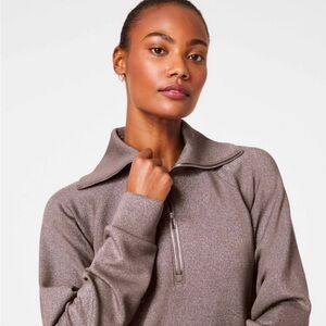 SPANX Half-Zip AirEssentials Silver Smoke